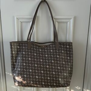 NWT Sam Edelman Taupe Harper Medium Monogram Shopper